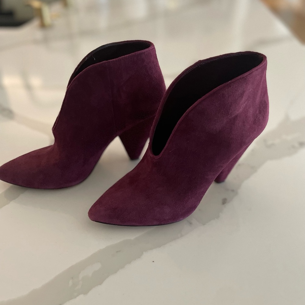 Vince Camuto Women's Plum Suede Ankle Booties - Picture 3 of 5